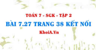 Bài 7.27 trang 38 Toán 7 Kết nối tri thức Tập 2